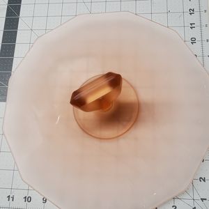 Vintage depression pink frosted tidbit tray